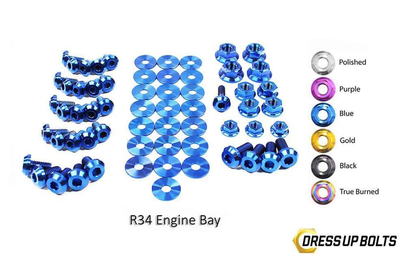 Titanium Hardware Engine Bay Kit, R34
