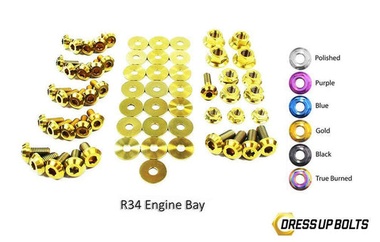 Titanium Hardware Engine Bay Kit, R34