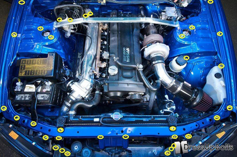 Titanium Hardware Engine Bay Kit, R34