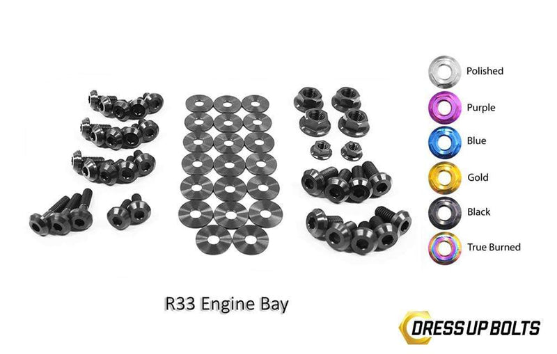 Titanium Hardware Engine Bay Kit, R33