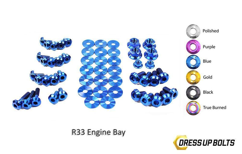 Titanium Hardware Engine Bay Kit, R33