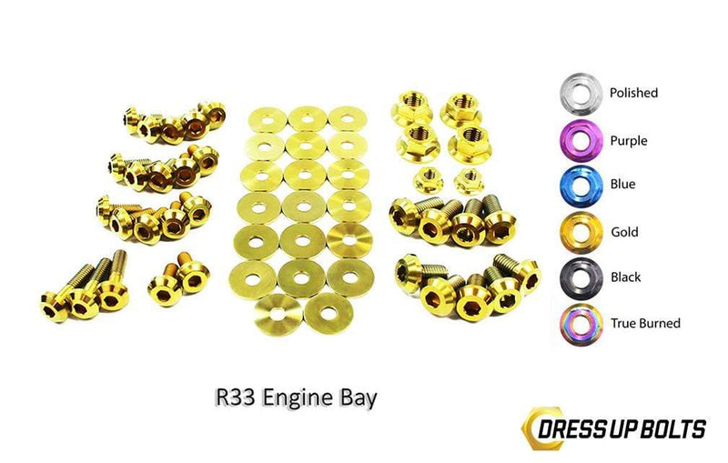 Titanium Hardware Engine Bay Kit, R33