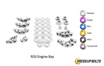 Titanium Hardware Engine Bay Kit, R33