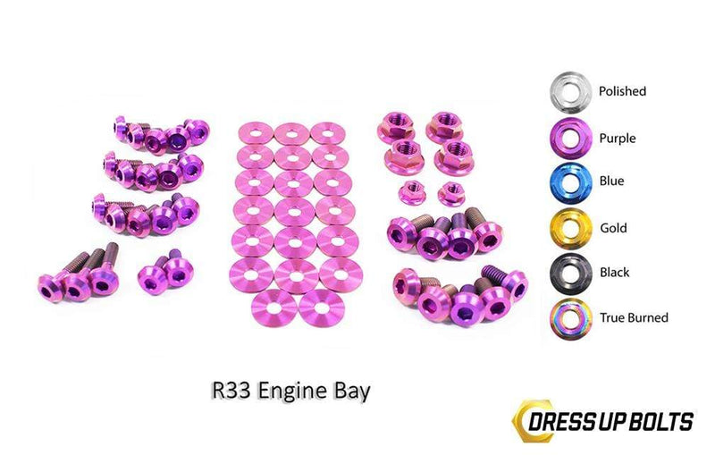 Titanium Hardware Engine Bay Kit, R33