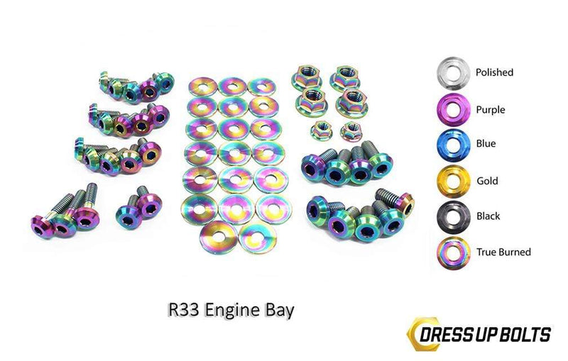 Titanium Hardware Engine Bay Kit, R33