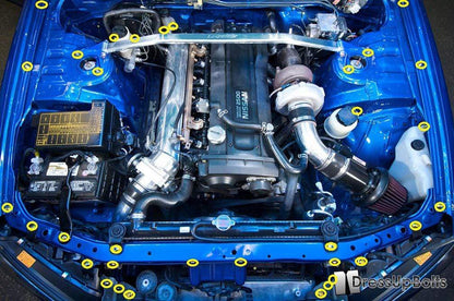 Titanium Hardware Engine Bay Kit, R34
