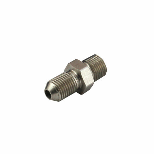 1/8″ NPT to -3AN male – Stainless Steel